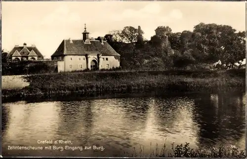 Ak Krefeld am Niederrhein, Zehntenscheune, Eingang zur Burg