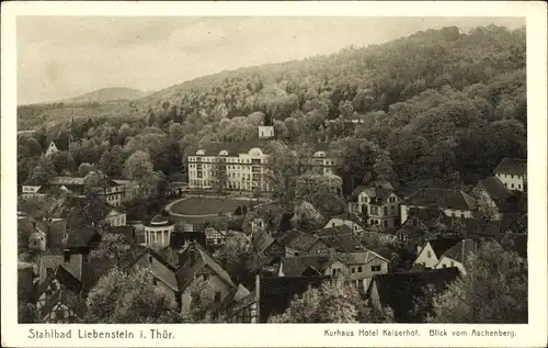 Ak Bad Liebenstein Thüringen, Kurhaus Hotel Kaiserhof, Blick vom Aschenberg