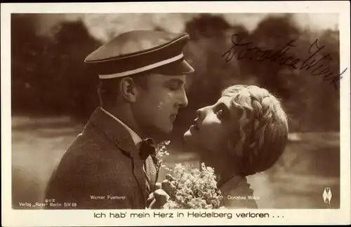 Ak Schauspieler Werner Fuetterer, Schauspielerin Dorothea Weck, Portrait, Film