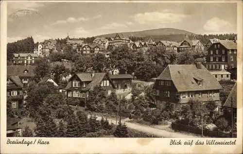 Ak Braunlage im Oberharz, Villenviertel