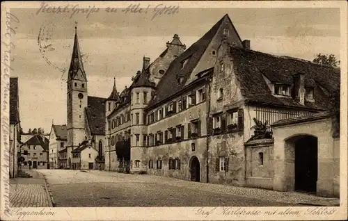 Ak Pappenheim im Altmühltal Mittelfranken, altes Schloss, Graf Karl Straße