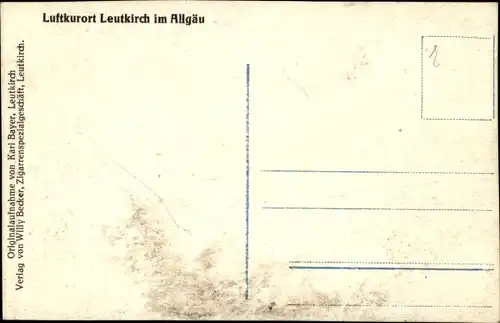 Foto Ak Leutkirch im Allgäu Württemberg, Ortsansicht, Kirchen, Alpen