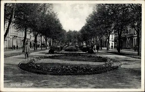 Ak Krefeld am Niederrhein, Ostwall