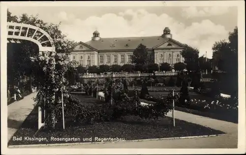 Ak Bad Kissingen Unterfranken Bayern, Rosengarten, Regentenbau