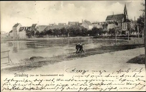 Ak Straubing an der Donau Niederbayern, Stadtbild