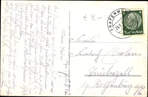 Ak Grafenwöhr in der Oberpfalz Bayern, Wohnhäuser, Autos, Passanten