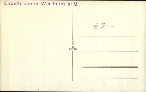 Foto Ak Wertheim am Main, Engelbrunnen