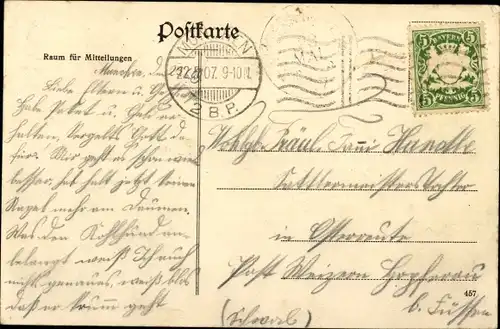 Passepartout Ak München, K. 1 schweres Reiter Regiment Prinz Karl von Bayern, Kaserne