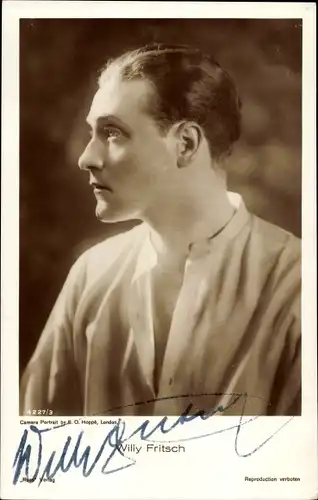 Ak Schauspieler Willy Fritsch, Portrait, Autogramm