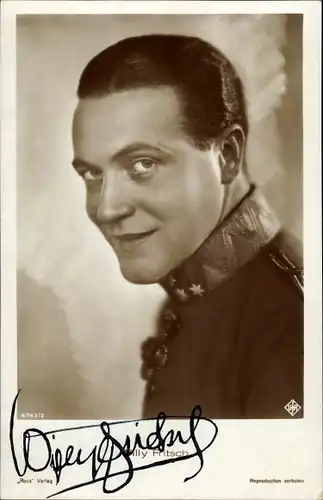 Ak Schauspieler Willy Fritsch, Portrait, Autogramm