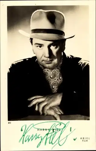Ak Schauspieler Harry Piel, Portrait, Hut, Autogramm