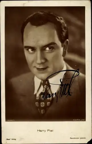 Ak Schauspieler Harry Piel, Portrait, Ross, Autogramm