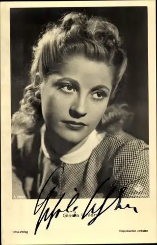 Ak Schauspielerin Gisela Uhlen, Portrait, Autogramm