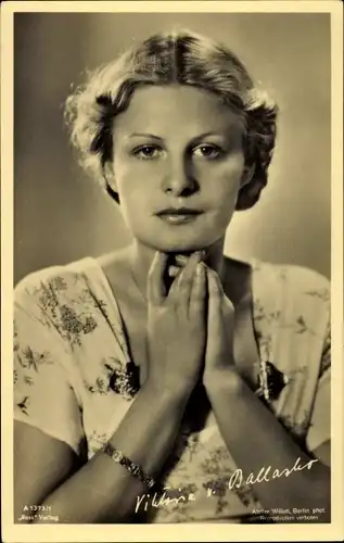 Ak Schauspielerin Viktoria von Ballasko, Portrait, Ross Verlag A 1373/1