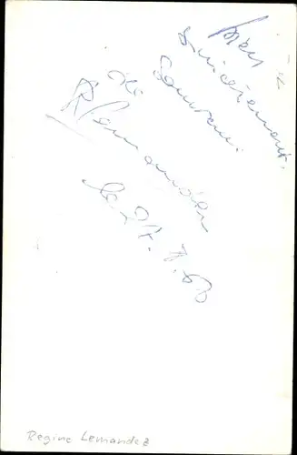 Ak Schauspielerin Regine Lemandez, Portrait, Autogramm