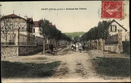Ak Saint Leu Val d´Oise, Avenue des Tilleuls
