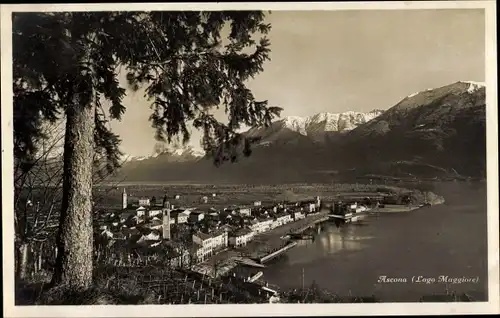 Ak Ascona Kanton Tessin, Totalansicht