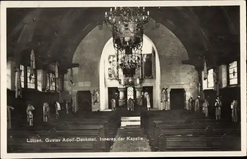 Ak Lützen im Burgenlandkreis, Gustav-Adolf-Denkmal, Kapelle