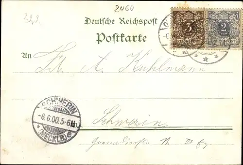 Litho Bad Oldesloe in Holstein, Hotel zur Krone, Konzertplatz, Badehäuser