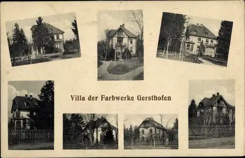 Ak Gersthofen in Schwaben, Villa der Farbwerke