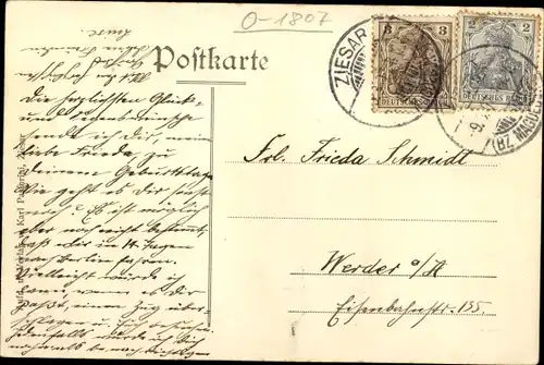 Ak Ziesar in Brandenburg, Schulhaus