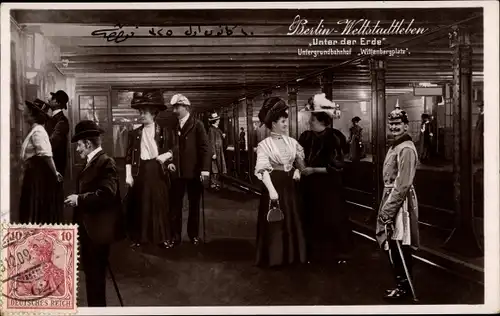 Ak Berlin Schöneberg, Wittenbergplatz, Untergrundbahnhof