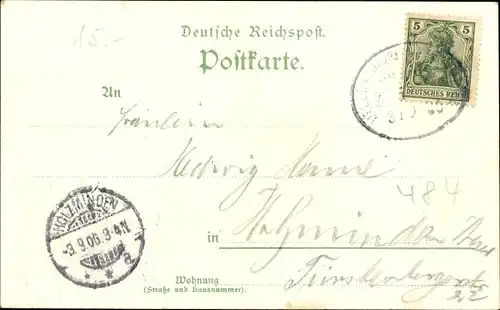 Litho Wittingen in Niedersachsen, Hotel Nöhre, Kirche, Villa Knesebeck, Kegelbahn