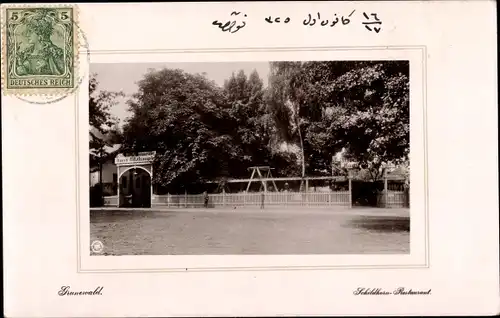 Passepartout Ak Berlin Wilmersdorf Grunewald Schildhorn, Restaurant