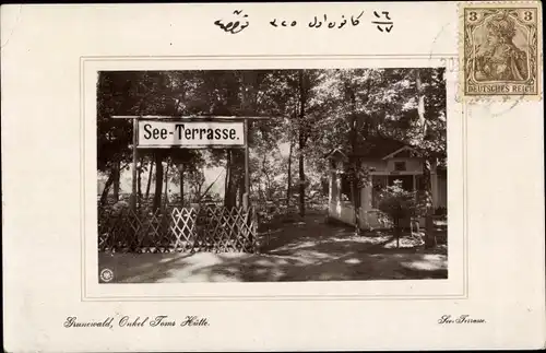 Passepartout Ak Berlin Wilmersdorf Grunewald, Onkel Toms Hütte, See-Terrasse