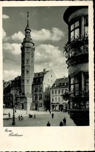 Ak Gera in Thüringen, Rathaus, Markt, Apothekenerker