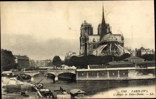 Ak Paris IV, Notre Dame, Brücke