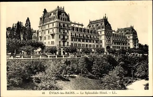 Ak Évian les Bains Haute Savoie, La Splendide-Hotel