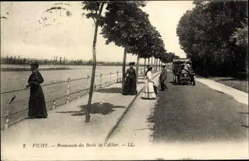 Ak Vichy Allier, Promenade des Bords de l'Allier