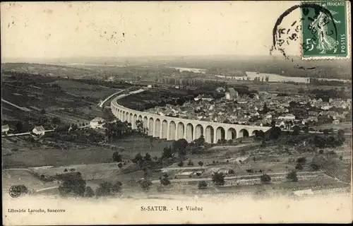 Ak Saint Satur Cher, le Viaduc