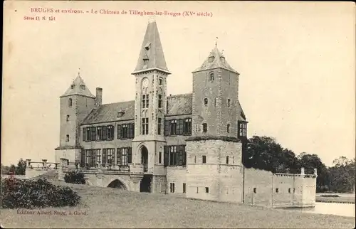 Ak Brügge Brügge Flandern Westflandern, Schloss Tilleghem lez Brügge