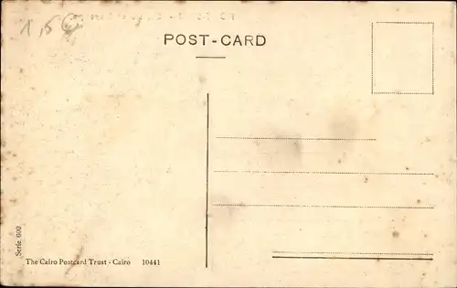 Ak Port Said Ägypten, Statue of Lesseps