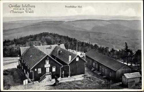 Ak Brotterode Trusetal in Thüringen, Preußischer Hof, Großer Inselsberg