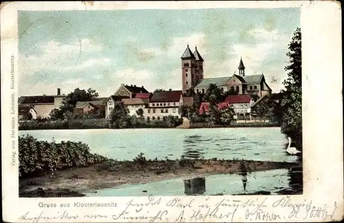 Ak Bad Klosterlausnitz in Thüringen, Blick zum Ort, Kirche