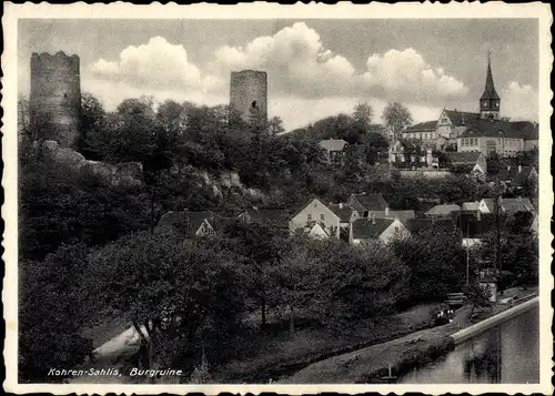 Ak Kohren Sahlis Frohburg Sachsen, Burgruine