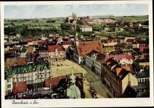 Ak Zwickau in Sachsen, Stadtpanorama