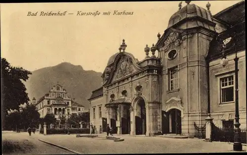 Ak Bad Reichenhall in Oberbayern, Kurstraße, Kurhaus