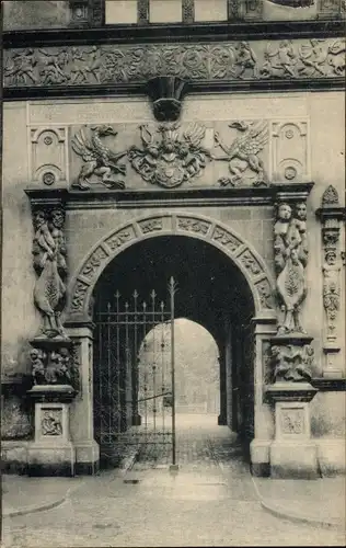 Ak Hansestadt Wismar, Portal des Fürstenhofes