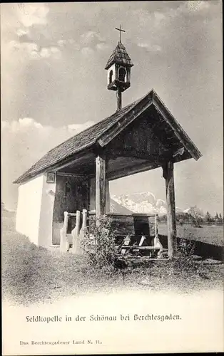 Ak Schönau am Königssee bei Berchtesgaden Oberbayern, Feldkapelle