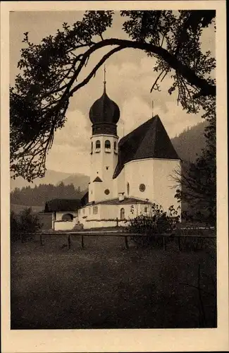 Ak Au Berchtesgaden in Oberbayern, Kirche