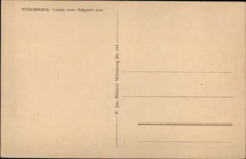 Ak Würzburg am Main Unterfranken, Ortsansicht vom Käppele aus, Brücke, Kirchen