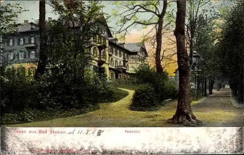 Ak Bad Steben im Frankenwald Bayern, Parkhotel