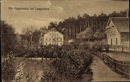 Ak Dresden Langebrück, Haidemühle, Heidemühle