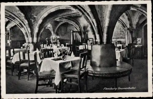 Ak Flensburg in Schleswig Holstein, Gnomenkeller, Innenansicht