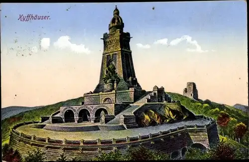 Ak Steinthaleben Kyffhäuserland in Thüringen, Kyffhäuser, Kaiser Wilhelm Denkmal