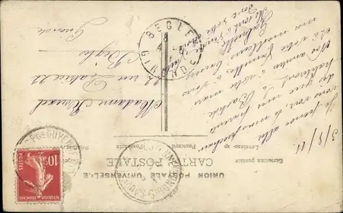 Ak Kleinkinder in einem Automobil, Fotomontage